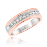 Photo of Isador 1/2 ct tw. Mens Diamond Wedding Band 14K Rose Gold [BT954RM]