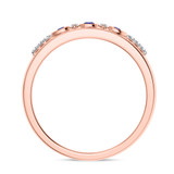 Photo of Kana 1/5 CT. T.W. Sapphire and Diamond Matching Wedding Band Set 10K Rose Gold [BT895RM]