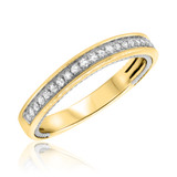 Photo of Woven 1 1/2 ct tw. Diamond Round Solitaire Trio Set 14K Yellow Gold [BT448YL]
