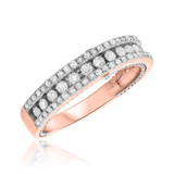 Photo of Blissfully 2 1/10 ct tw. Diamond Round Solitaire Trio Set 10K Rose Gold [BT458RM]