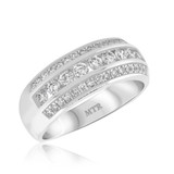 Photo of Bram 1 ct tw. Diamond Mens Band 14K White Gold [BT958WM]