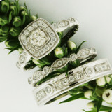 Photo of Entwined 1 ct tw. Diamond Round Solitaire Trio Set 10K Rose Gold [BT459R-R029]