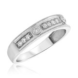 Photo of Entwined 1 ct tw. Diamond Round Solitaire Trio Set 14K White Gold [BT459WM]