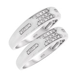 Photo of Micah 3/8 ct tw. Diamond Same Sex Mens Band Set 14K White Gold [WM914W]