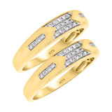 Photo of Micah 3/8 ct tw. Diamond Same Sex Mens Band Set 14K Yellow Gold [WM914Y]