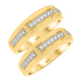 Photo of Emer 1/2 ct tw. Diamond Same Sex Mens Band Set 10K Yellow Gold [WM916Y]