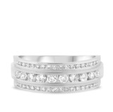 Photo of Kalden 1 ct tw. Mens Diamond Wedding Band 10K White Gold [BT963WM]