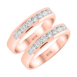 Photo of Alastair 1 1/10 ct tw. Diamond Same Sex Mens Band Set 14K Rose Gold [WM931R]