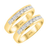 Photo of Alastair 1 1/10 ct tw. Diamond Same Sex Mens Band Set 10K Yellow Gold [WM931Y]