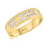 Photo of Alastair 1 1/10 ct tw. Diamond Same Sex Mens Band Set 14K Yellow Gold [BT931YM]