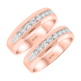 Photo of Aleksy 1 ct tw. Diamond Same Sex Mens Band Set 10K Rose Gold [WM932R]