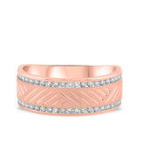 Photo of Bale 1 ct tw. Diamond Same Sex Mens Band Set 10K Rose Gold [BT933RM]