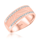 Photo of Bale 1 ct tw. Diamond Same Sex Mens Band Set 10K Rose Gold [BT933RM]