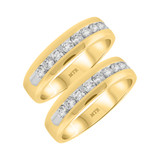 Photo of Ballard 1 1/2 ct tw. Diamond Same Sex Mens Band Set 14K Yellow Gold [WM934Y]