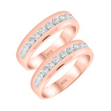 Photo of Dalton 1 1/2 ct tw. Diamond Same Sex Mens Band Set 14K Rose Gold [WM936R]