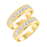 Photo of Dalton 1 1/2 ct tw. Diamond Same Sex Mens Band Set 10K Yellow Gold [WM936Y]
