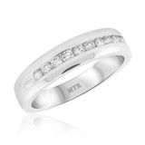 Photo of Edu 1 ct tw. Diamond Same Sex Mens Band Set 10K White Gold [BT937WM]