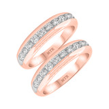 Photo of Garrison 2 1/10 ct tw. Diamond Same Sex Mens Band Set 14K Rose Gold [WM938R]
