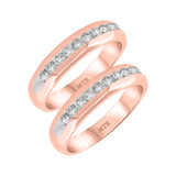 Photo of Garwyn 1 1/10 ct tw. Diamond Same Sex Mens Band Set 10K Rose Gold [WM939R]
