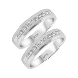 Photo of Maceo 1 ct tw. Diamond Same Sex Mens Band Set 14K White Gold [WM940W]