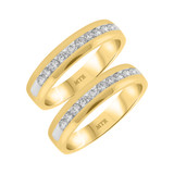 Photo of Maceo 1 ct tw. Diamond Same Sex Mens Band Set 10K Yellow Gold [WM940Y]