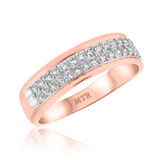 Photo of Oberon 1 ct tw. Diamond Same Sex Mens Band Set 14K Rose Gold [BT941RM]