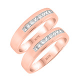Photo of Brenton 1 1/10 ct tw. Diamond Same Sex Mens Band Set 10K Rose Gold [WM942R]