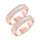 Photo of Gavin 7/8 ct tw. Diamond Same Sex Mens Band Set 10K Rose Gold [WM947R]