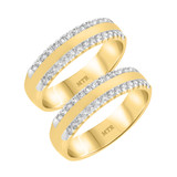 Photo of Gavin 7/8 ct tw. Diamond Same Sex Mens Band Set 10K Yellow Gold [WM947Y]
