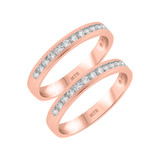 Photo of Milo 1 ct tw. Diamond Same Sex Mens Band Set 14K Rose Gold [WM948R]