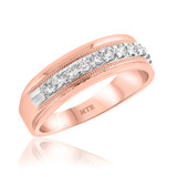 Photo of Monroe 1 ct tw. Diamond Same Sex Mens Band Set 10K Rose Gold [BT950RM]