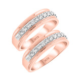 Photo of Monroe 1 ct tw. Diamond Same Sex Mens Band Set 14K Rose Gold [WM950R]