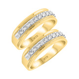 Photo of Monroe 1 ct tw. Diamond Same Sex Mens Band Set 14K Yellow Gold [WM950Y]