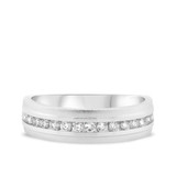 Photo of Ollie 1 ct tw. Diamond Same Sex Mens Band Set 14K White Gold [BT951WM]