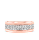 Photo of Byron 1 ct tw. Diamond Same Sex Mens Band Set 10K Rose Gold [BT952RM]