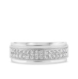 Photo of Byron 1 ct tw. Diamond Same Sex Mens Band Set 10K White Gold [BT952WM]