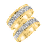 Photo of Byron 1 ct tw. Diamond Same Sex Mens Band Set 14K Yellow Gold [WM952Y]