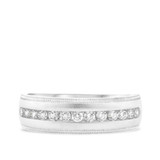 Photo of Willis 1 1/10 ct tw. Diamond Same Sex Mens Band Set 10K White Gold [BT953WM]