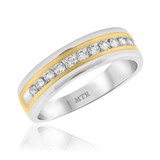 Photo of Isador 1 ct tw. Diamond Same Sex Mens Band Set 10K White Gold [BT954WM]