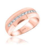 Photo of Orson 1 ct tw. Diamond Same Sex Mens Band Set 10K Rose Gold [BT956RM]