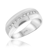 Photo of Orson 1 ct tw. Diamond Same Sex Mens Band Set 14K White Gold [BT956WM]