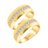 Photo of Orson 1 ct tw. Diamond Same Sex Mens Band Set 14K Yellow Gold [WM956Y]