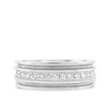 Photo of Arjan 1 ct tw. Diamond Same Sex Mens Band Set 14K White Gold [BT957WM]