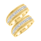 Photo of Arjan 1 ct tw. Diamond Same Sex Mens Band Set 14K Yellow Gold [WM957Y]