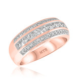 Photo of Bram 2 ct tw. Diamond Same Sex Mens Band Set 14K Rose Gold [BT958RM]