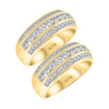 Photo of Bram 2 ct tw. Diamond Same Sex Mens Band Set 10K Yellow Gold [WM958Y]