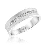 Photo of Abhik 1 ct tw. Diamond Same Sex Mens Band Set 10K White Gold [BT959WM]