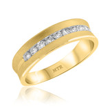 Photo of Abhik 1 ct tw. Diamond Same Sex Mens Band Set 14K Yellow Gold [BT959YM]