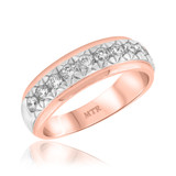 Photo of Aksel 2 ct tw. Diamond Same Sex Mens Band Set 10K Rose Gold [BT960RM]
