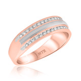 Photo of Soren 1 ct tw. Diamond Same Sex Mens Band Set 10K Rose Gold [BT961RM]